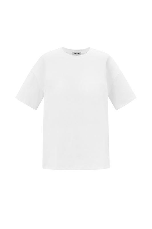 Katoen Gebreide Vrouwen T-shirt Casual Solide Kleur