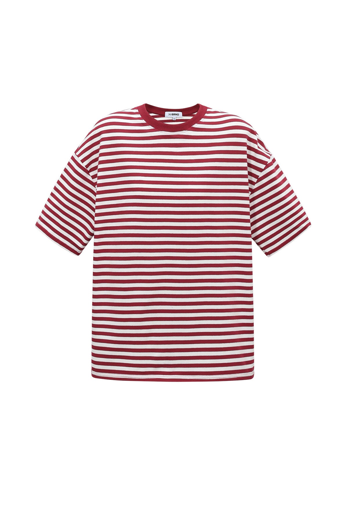 Het kleurrijke gestreepte T-shirt