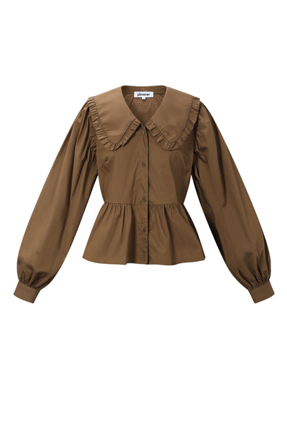 Katoenen blouses met kraag