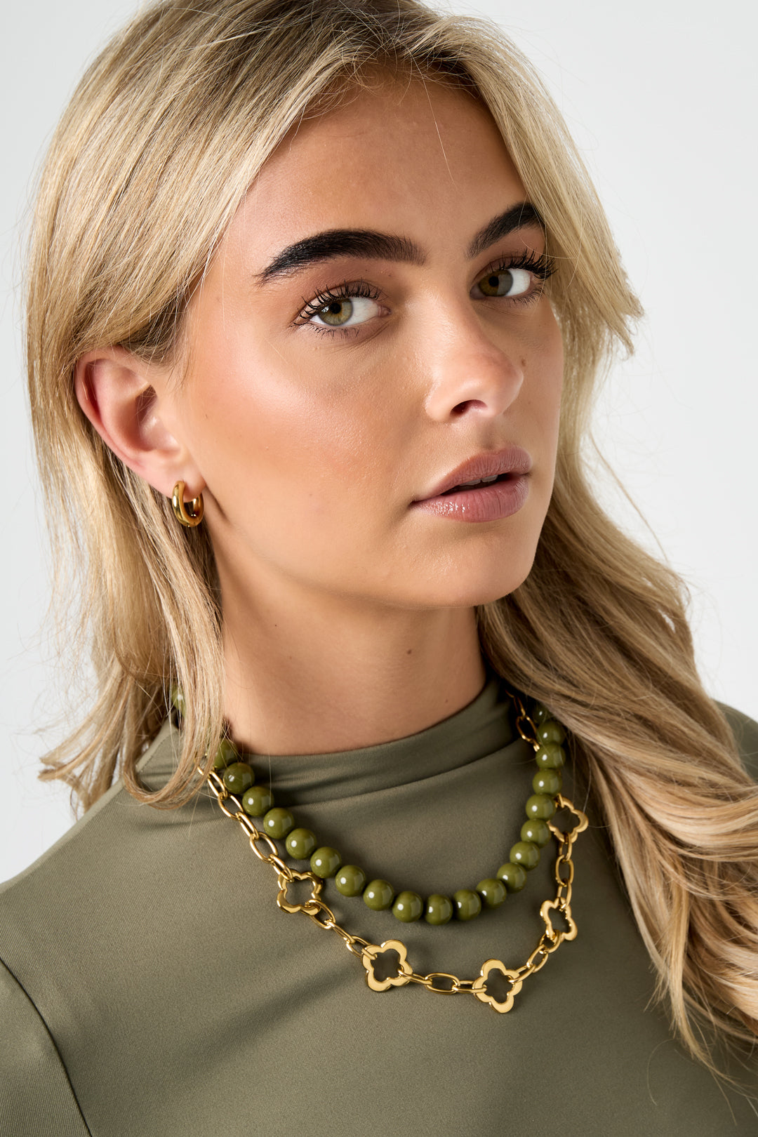 Roestvrijstalen kettingen Klaver Casual Dagelijks Eenvoudige serie Dames sieraden