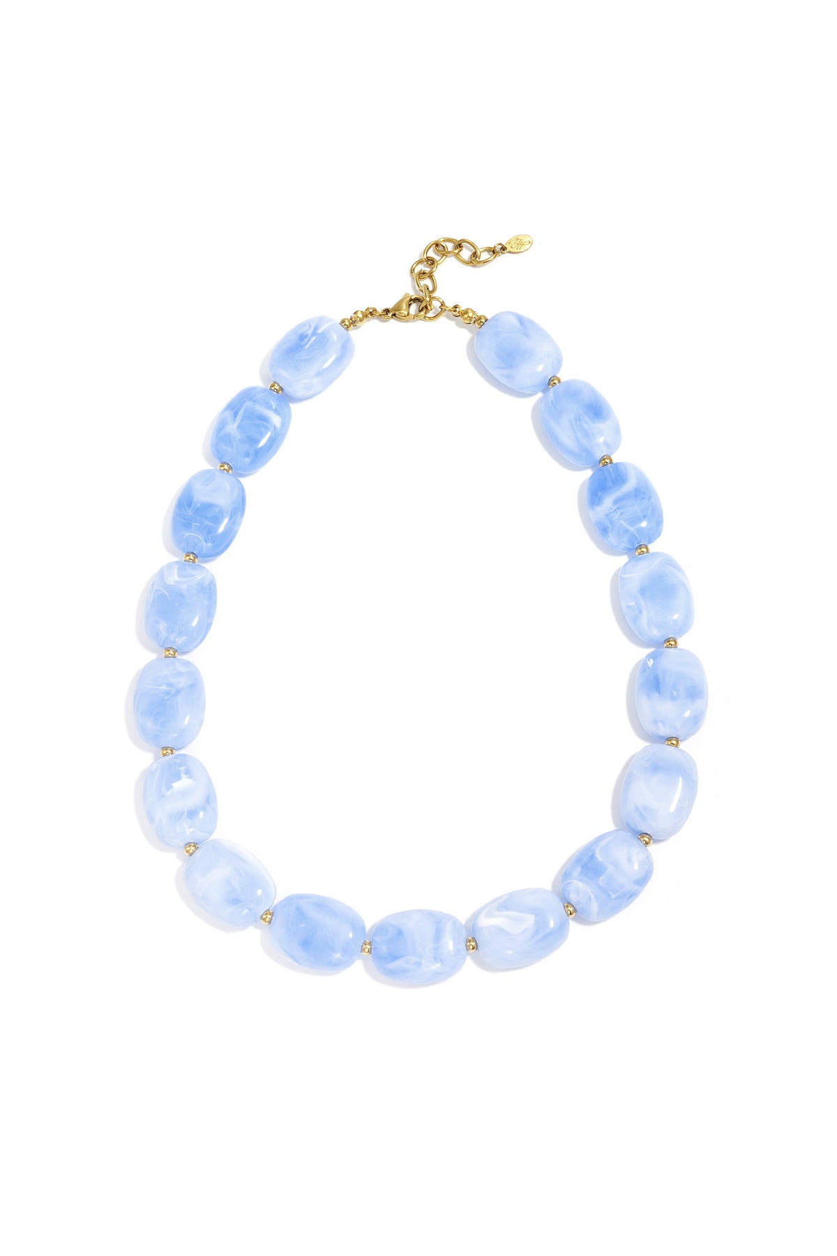 Dames acryl kralenketting lichtblauw