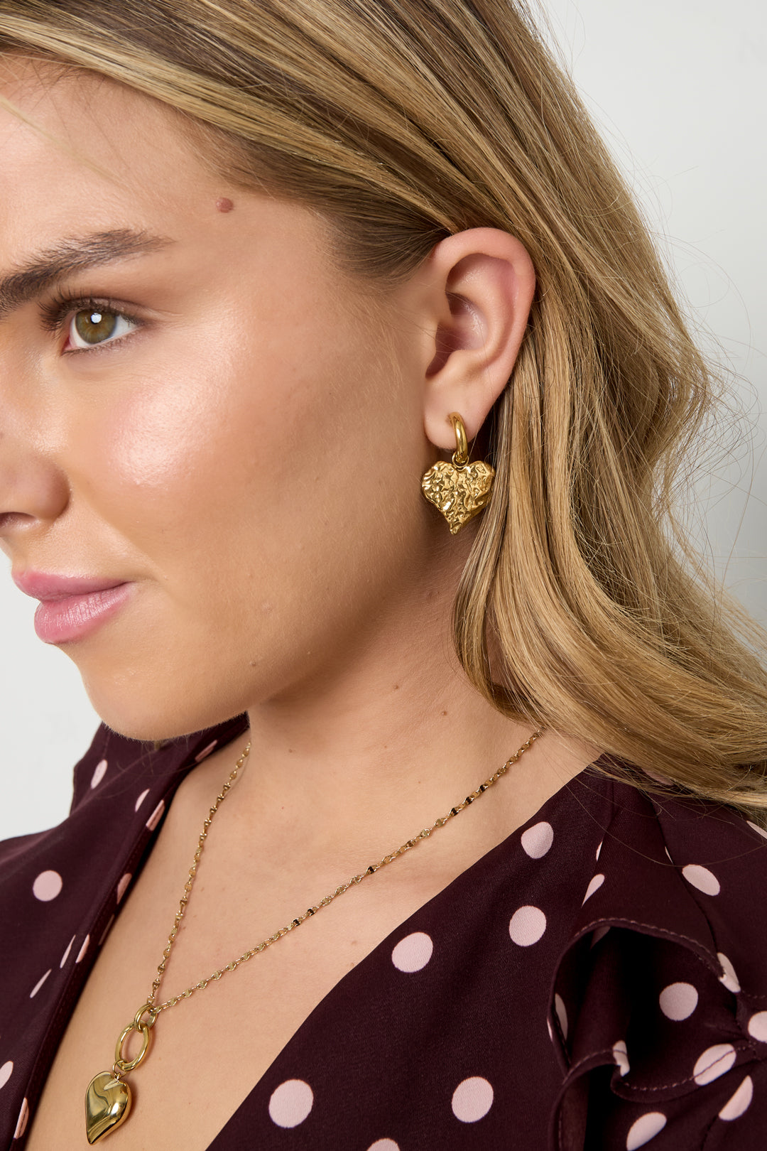 Textured Hearts oorbellen