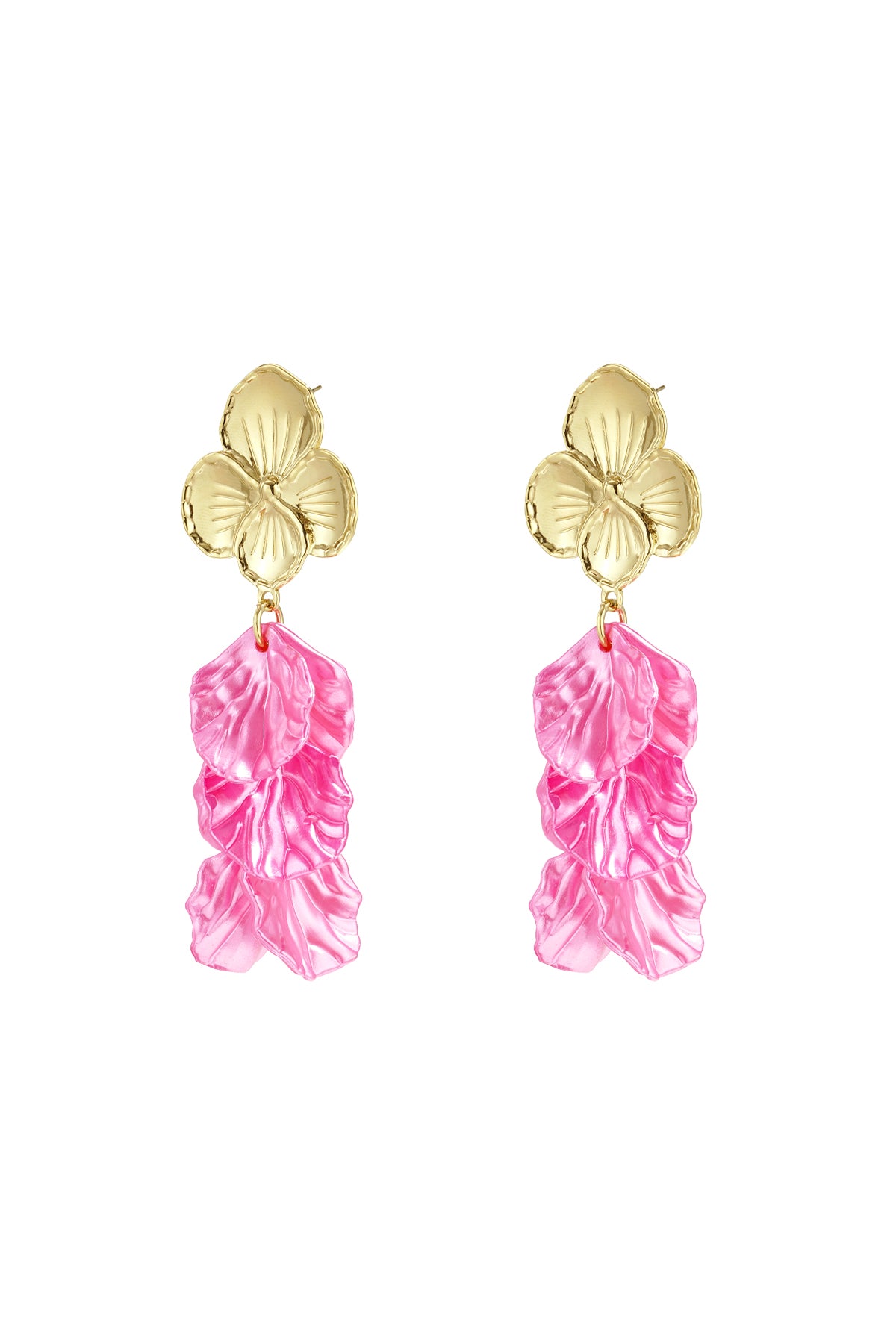 Oorbellen van roestvrij staal met bloemenmotief, casual, dagelijks, eenvoudig, serie, damessieraden