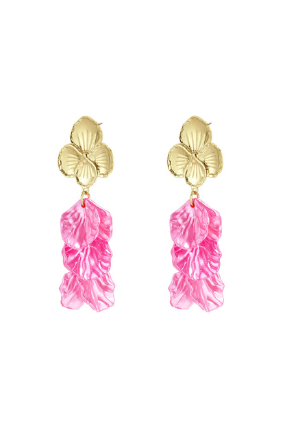 Oorbellen van roestvrij staal met bloemenmotief, casual, dagelijks, eenvoudig, serie, damessieraden