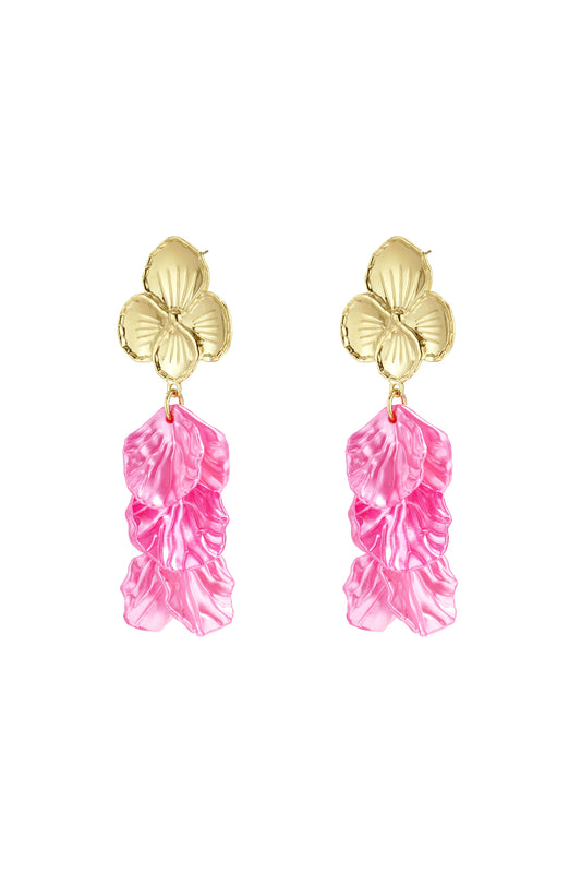 Oorbellen van roestvrij staal met bloemenmotief, casual, dagelijks, eenvoudig, serie, damessieraden