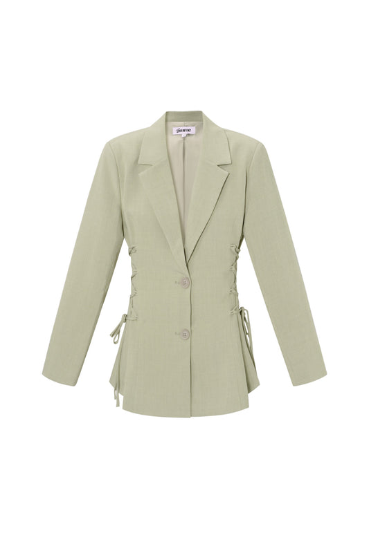 Getailleerde blazer met vetersluiting