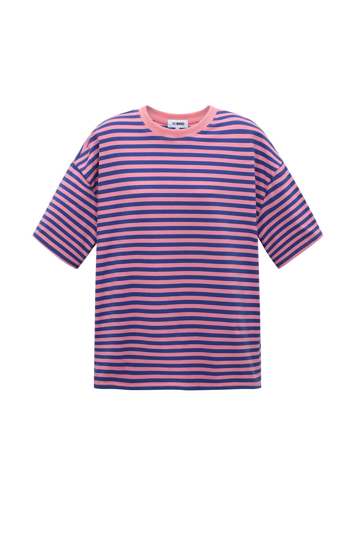 Het kleurrijke gestreepte T-shirt